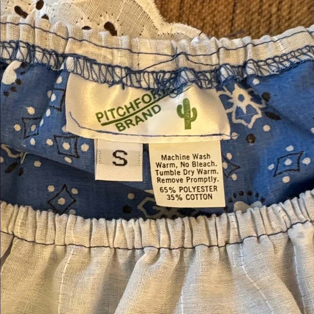 Pitchfork Brand 4 Piece Girls Square Dance Outfit with Petticoat (Sz XS/S)